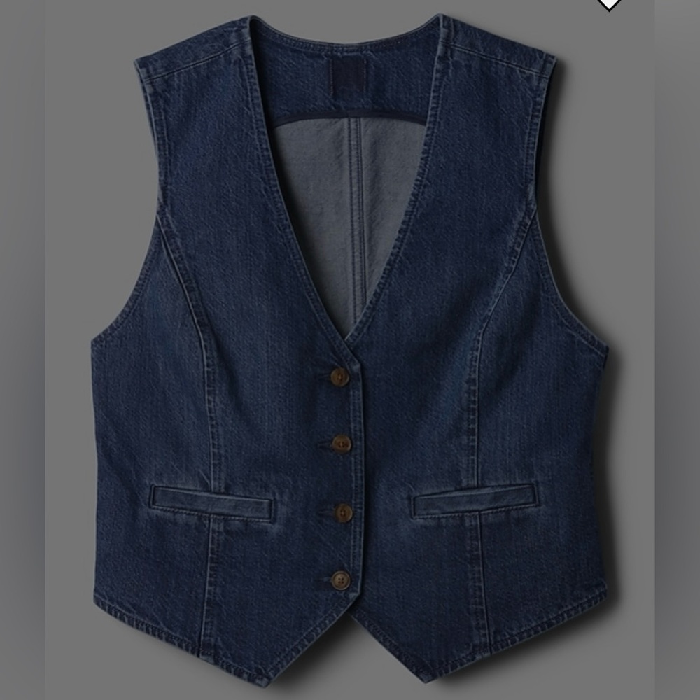 GAP Blue Denim Vest - Picture 9 of 11